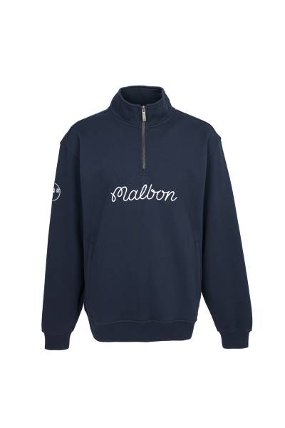 말본골프(MALBON GOLF) 골프웨어 남성 반집업 맨투맨 M9419 NVY