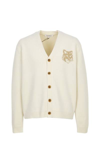 메종키츠네(MAISON KITSUNE) 폭스헤드 인타르시아 남성 가디건 PM00509KM0329 0395