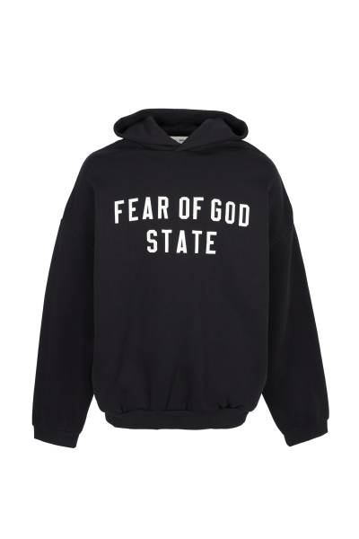 피어오브갓(FEAR OF GOD) 에센셜 남성 기모 후드티 192SP256210F JET BLACK