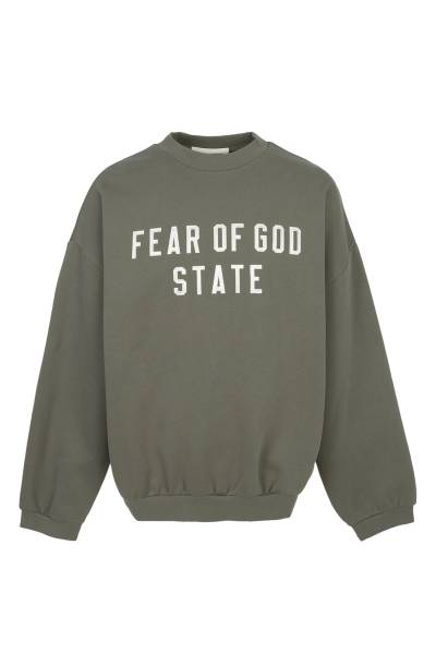 피어오브갓(FEAR OF GOD) 에센셜 남성 기모 맨투맨 192SP256557F MOSS