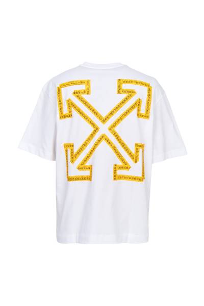 오프화이트(OFF WHITE) 테이프 애로우 스케이트 반팔 티셔츠 (남여공용) 44MAA120G5J009 0122