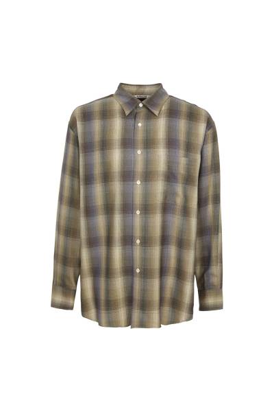 오라리(AURALEE) 체크 남성 셔츠 A25AS01LC BROWN BLUE