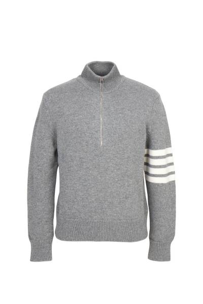 톰브라운(THOM BROWNE) 남성 반집업 니트 MKA567A Y1029 055