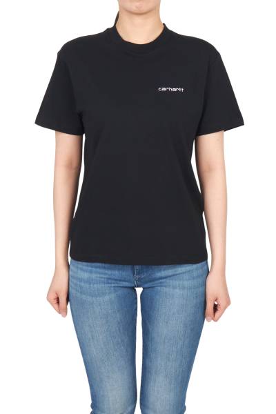 칼하트윕(CARHARTT WIP) 스크립트 엠브로이더리 여성 반팔티셔츠 I032293 0D2XX