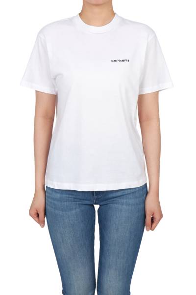 칼하트윕(CARHARTT WIP) 스크립트 엠브로이더리 여성 반팔티셔츠 I032293 00AXX