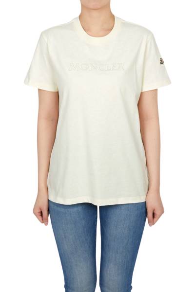 몽클레어(MONCLER) 자수 로고 여성 반팔티셔츠 8C00021 89AUO 037 L1093