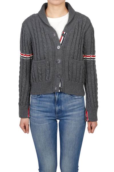 톰브라운(THOM BROWNE) 여성 카라 가디건 FKC621A Y1024 035