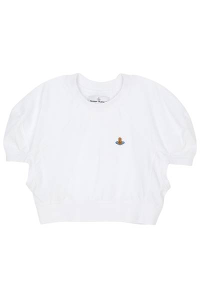 비비안웨스트우드(VIVIENNE WESTWOOD) 여성 크롭 반팔티셔츠 1G010017 J001M A401