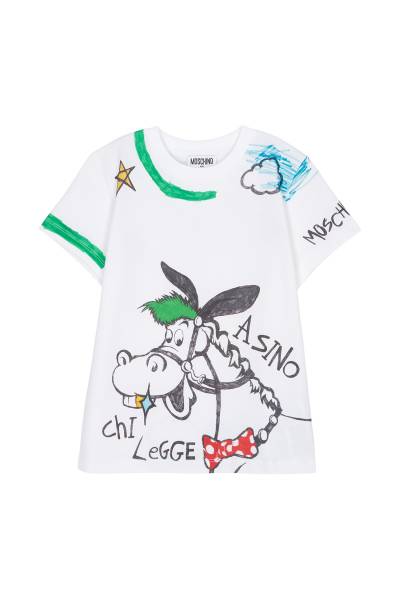 모스키노키즈(MOSCHINO KIDS) 반팔티셔츠 (성인착용가능) HSM04L LAA02 10101
