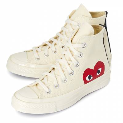 꼼데가르송(COMME DES GARCONS) 스크래치 레드하트 척테일러 70 하이 스니커즈 AZ K112 001 2 (남여공용) SS_AZ K112 001 2_052