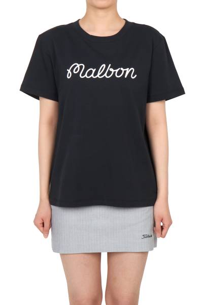 말본골프(MALBON GOLF) 골프웨어 여성 반팔티셔츠 MW0293 BLK