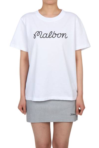 말본골프(MALBON GOLF) 골프웨어 여성 반팔티셔츠 MW0293 WHT