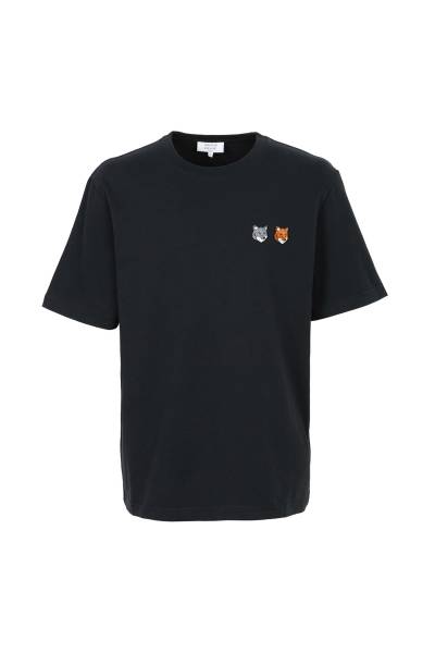 메종키츠네(MAISON KITSUNE) 더블 폭스헤드 남성 반팔티셔츠 OM011CFKJ7025 P190
