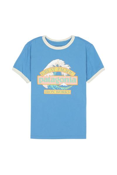 파타고니아(PATAGONIA) 그레이트 웨이브즈 링어 여성 반팔 티셔츠 37864 SHRB