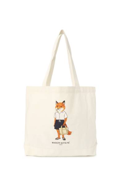 메종키츠네(MAISON KITSUNE) 드레스드 폭스 토트백 (남여공용) QU05108WW9042 P700
