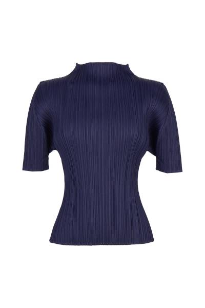 플리츠플리즈 이세이미야케(PLEATS PLEASE ISSEY MIYAKE) 여성 하이넥 반팔티셔츠 PP66 JK152 75