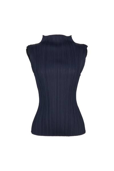 플리츠플리즈 이세이미야케(PLEATS PLEASE ISSEY MIYAKE) 여성 하이넥 민소매 티셔츠 PP66 JK402 75