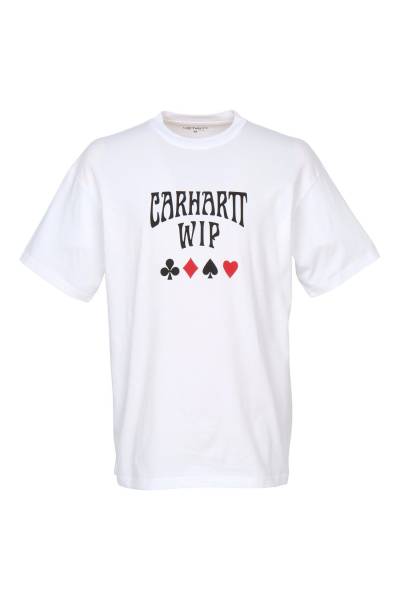 칼하트윕(CARHARTT WIP) 덱 스크립트 남성 반팔티셔츠 I037548 02XX