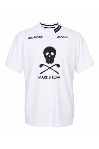 마크앤로나(MARK & LONA) 골프웨어 남성 모크넥 반팔티셔츠 MLM 6A AA03 WHITE