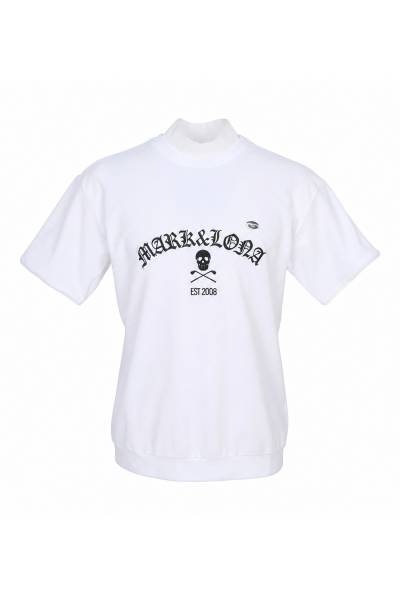 마크앤로나(MARK & LONA) 골프웨어 남성 모크넥 반팔티셔츠 MLM 6A AA08 WHITE