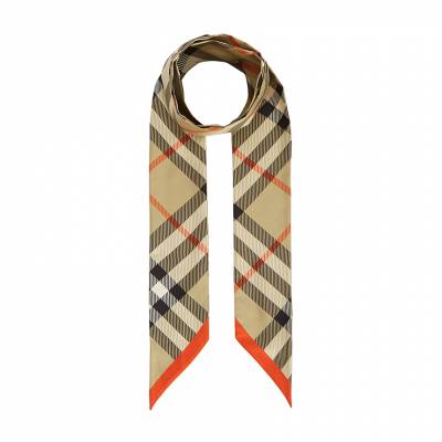 버버리(BURBERRY) 스크래치 체크 여성 실크 스키니 스카프 LG VTG RVS SILK 8088136 SA_LG VTG RVS SILK 8088136_015