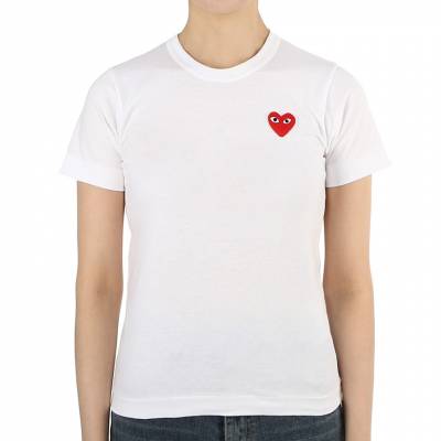 꼼데가르송(COMME DES GARCONS) 스크래치 레드와펜 여성 반팔티셔츠 AZ T107 051 2 SB_AZ T107 051 2_119