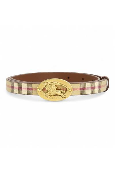 버버리(BURBERRY) 씬 체크 오벌 여성 양면 벨트 8129436