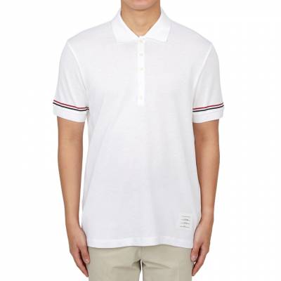 톰브라운(THOM BROWNE) 스크래치 남성 카라 반팔티셔츠 MJP193A J0129 100 SA_MJP193A J0129 100_041